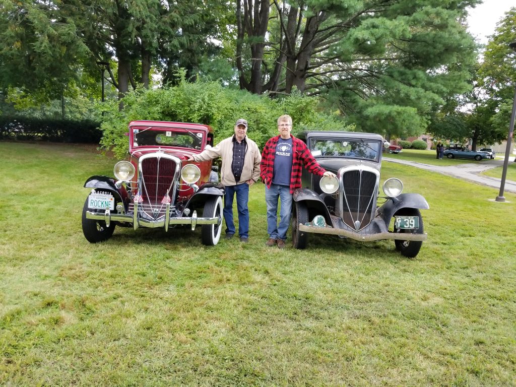 Tom Quigley and Alan Johnston with our 1932 Rockne Model 65's in ONE place!